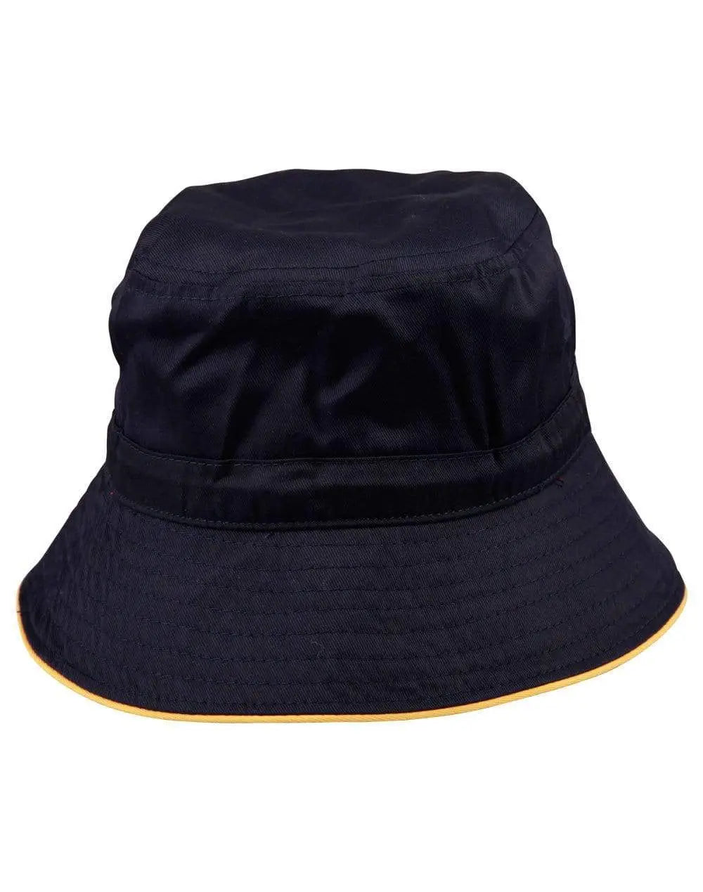 Sandwich Bucket Hat With Toggle H1033 Active Wear Winning Spirit Navy/Gold S